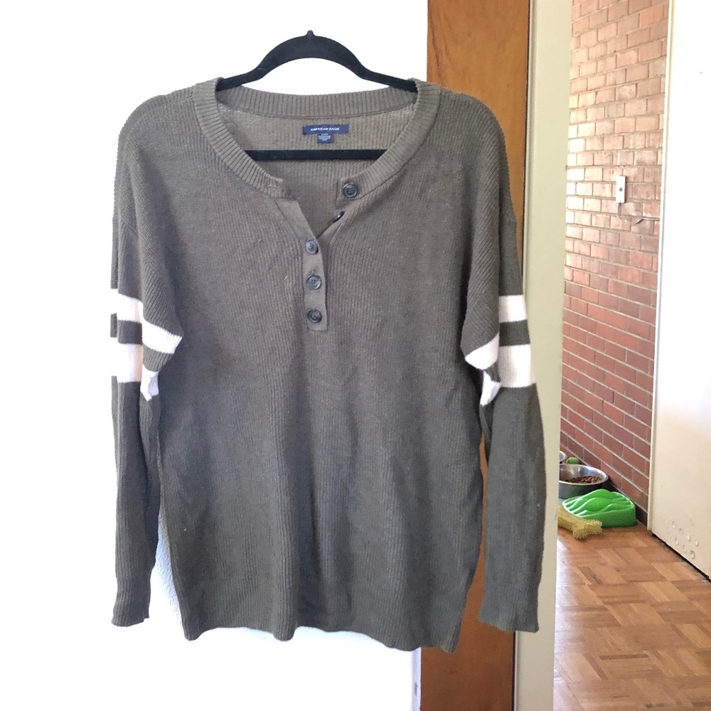 Comfy Green Striped Sweater